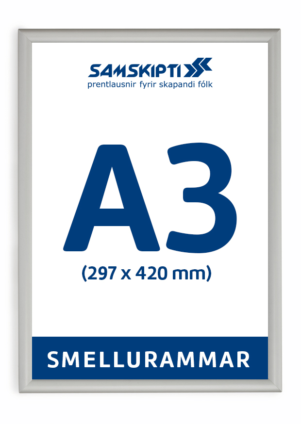 Smellurammi A3 (297 x 420 mm) 25 mm prófíll